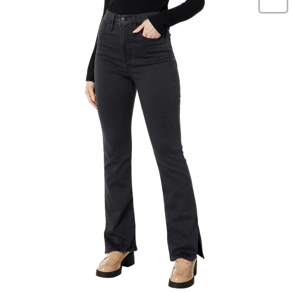 NWOT Madewell skinny flare jeans in bellhaven wash: slit-hem edition